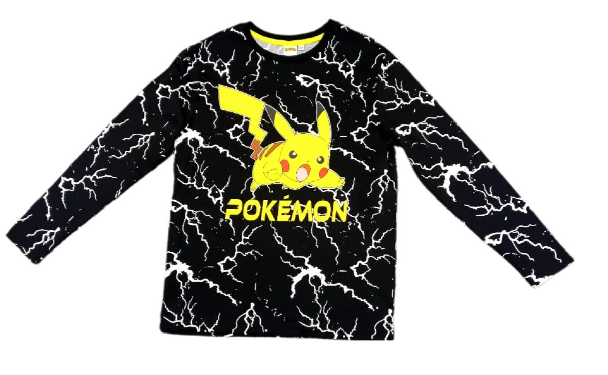 Pokemon Langarmshirt in schwarz